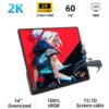 Zsus 2160*1440 - 14-inch - 2K Portable Monitor