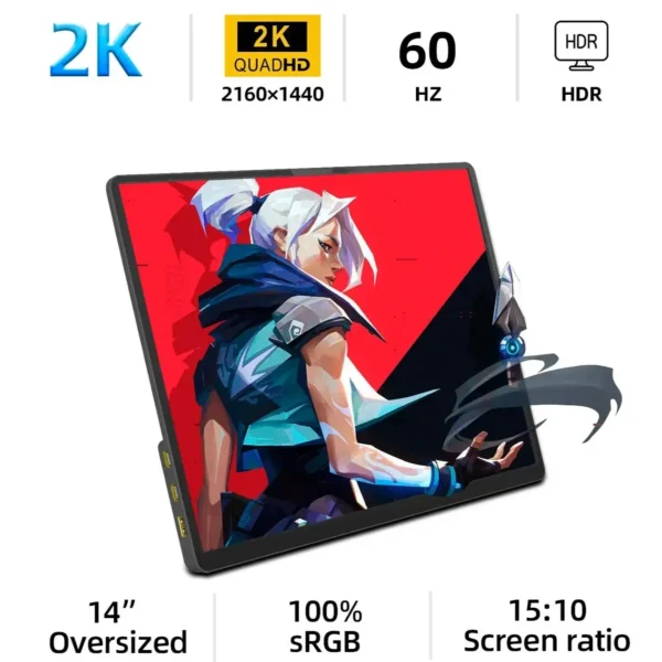Zsus 2160*1440 - 14-inch - 2K Portable Monitor