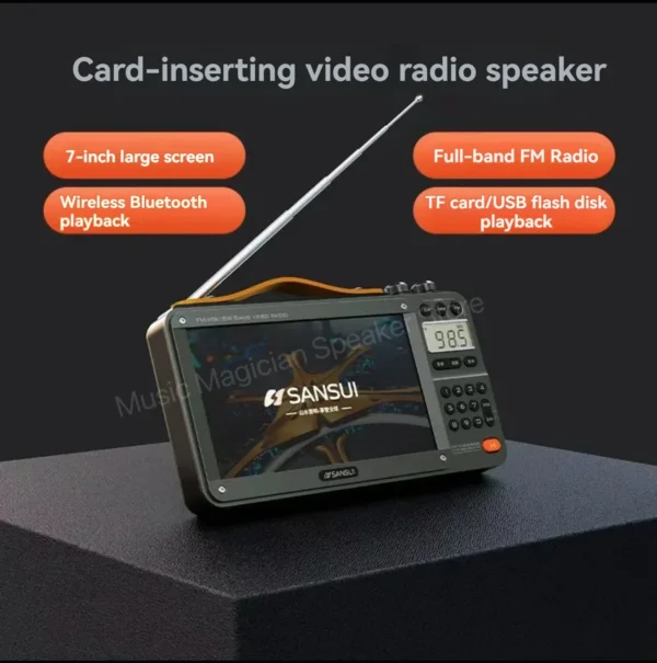 Sansui F51/F50 Portable Speaker with HD Screen