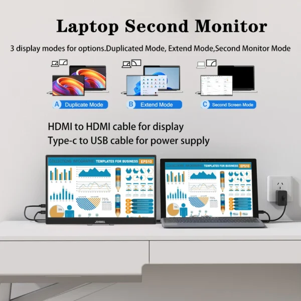 Portable Monitor 14"/16", 1920x1200 - Touchscreen - Image 6